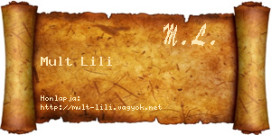Mult Lili névjegykártya